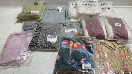 Various Clothings: Mini Dresses, Corsets, Beanies, Marvel Tshirt, and more