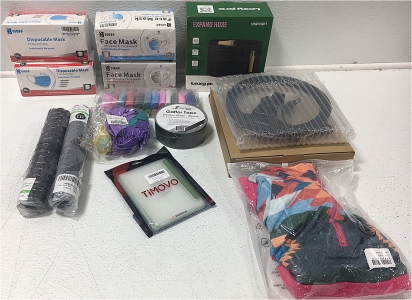 Face Masks, Tablet Case, Expand Hose, Duct Tape, And More