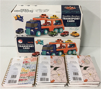 (2) Double Decker Cars-(4) 2023 Annule Planner-(1) Annual Planner