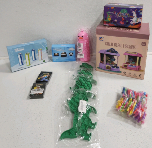 Legos, Building Toys, (2) Pok&eacute;mon Cards, (4) Dinosaur Fidget Toys, Pack Of Fidget Toys, Sensory Pop Tubes, Child Claw Machine