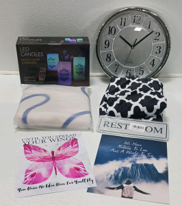 LED Candles, Wall Clock, Couch Cover And More