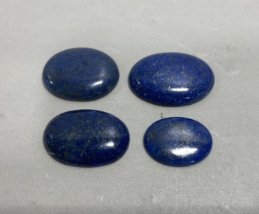 (4) Lapis Lazuli Cabochon Gem Stones 102.8ct, 83.25ct, 73.0ct, 35.95ct