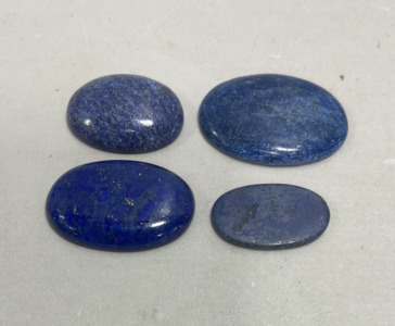 (4) Lapis Lazuli Cabochon Gem Stones 96.85ct, 90.95ct, 83.1ct, 24.3ct