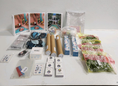 (3) Puzzles, Assorted Craft Supplies
