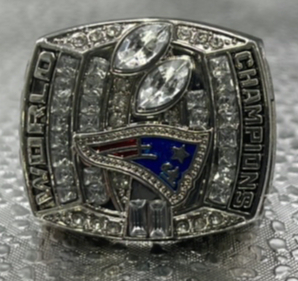 (1) 2003 NFL New England Patriots Super Bowl Championship Ring Named To Tom Brady