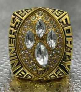 (1) 88/89 NFL San Francisco Super Bowl Championship Back To Back Ring Named To Joe Montana