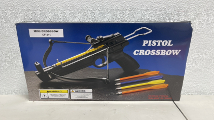 (1) 50lb Pull Powerful Mini Crossbow With 5 Bolts And Target