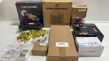 Mosquito Killer, Trimmer Line, Expandable Garden Hose, Flying Discs, Boat Tow Ropes, Rechargeable Batteries and more