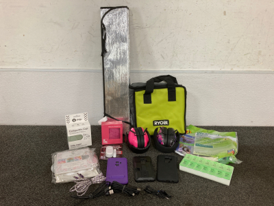 Car Window Shade, RYOBI Bag, Collapsible Cup, Phone Cases, Ems For Kids Earmuffs, And More