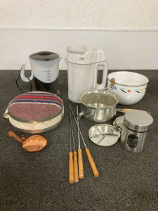 Hot Pots, Vintage Sifter, Vintage Water Can, And More