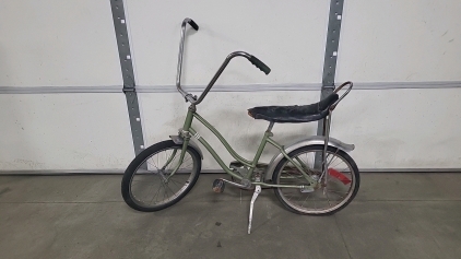 Green Vintage Bicycle for Parts or Repair