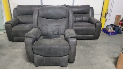 Comfortable 3 Piece Sectional Couch with Matching Recliner