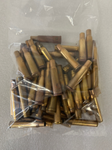 Bag of brass Casings: 280 Rem, .348 Win, and 7mm Rem Mag.