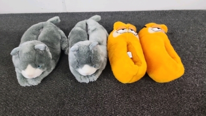 Two Pairs Of Fun Slippers