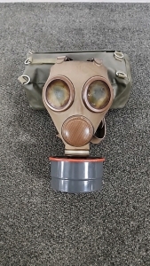 Vintage Military Gas Mask With Bag to Go With