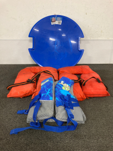 Lifejackets And Snow Sled