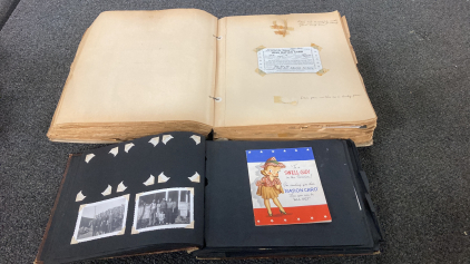 Scrapbooks With WWII Era Photos, Cards And Mementos