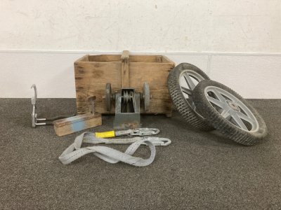 Extra Tires, Sander, Wooden Box, And More