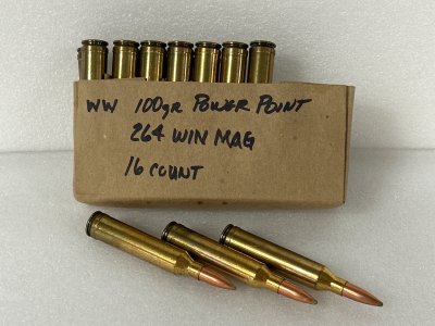 16 Rounds of 264 Win Mag 100 Gr. power Point