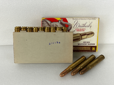 Box of .460 Weatherby Magnum 500 Gr. Ammo