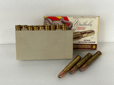 Box of .460 Weatherby Magnum 500 Gr. Ammo