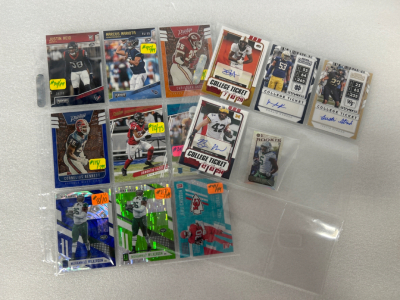 Autographed Football and Serial Short Print Cards