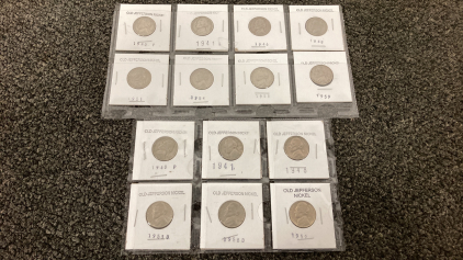 1940-1959 Old Jefferson Nickel Collection