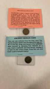 Ancient Roman Coin And 1909 Lincoln Head Cent