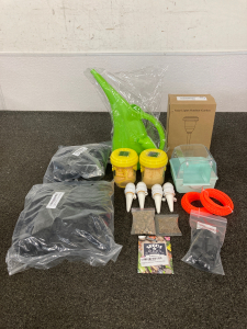 Plastic Watering Can, Solar Garden Lights, (2) Expandable Hose, Seeds, and More
