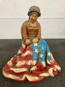 Vintage Betsy Ross Resin Figurine