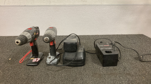 Craftsman Drills, Battery, Charger, and Fast Dual Charger