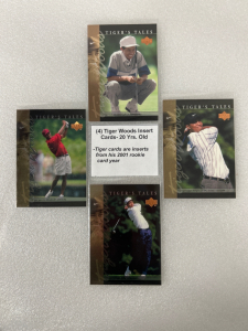 4 collector Tiger Woods Insert Cards