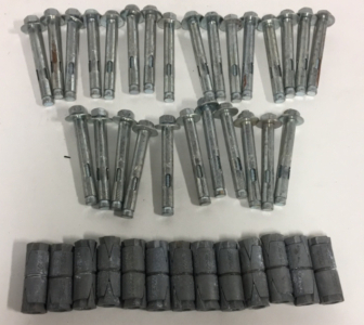 (27) 3/8” x 3-1/2” Concrete Anchors (13) 3/8” Double Bolt Anchor