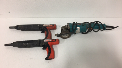 (2) Ramset Master Shot-Makita Grinder