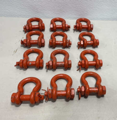 (12) C&M Corp. Clevis Chain Cable Anchor Shackles 5T Orange