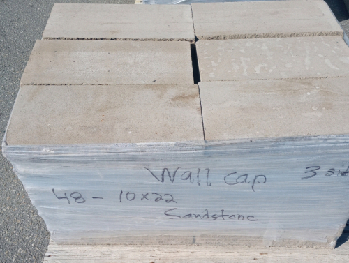 Pallet of 10" x 20" Boise sandstone Wall Cap Stones