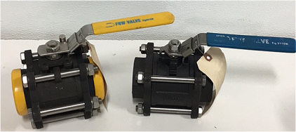 (2) Large Industrial FNW Carbon Steel 3-Pc Full Port Ball Valves