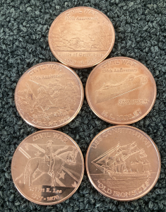 War Commemorative .999 Copper Rounds