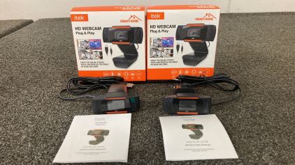 (2) New Itek HD Webcams