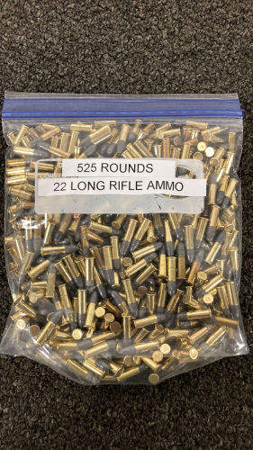 (525) Rounds 22 Long Rifle Ammo