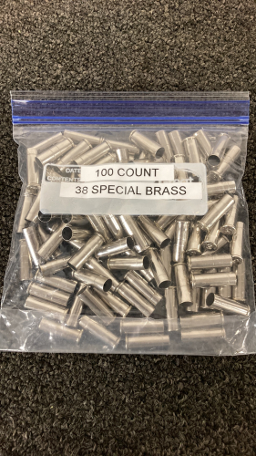 (100) Count 38 Special Brass Casings