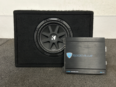 Kicker Comp SubWoofer and Rockville Amp Please Inspect