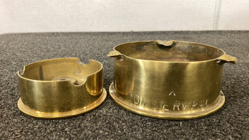 Military Brass Shell Ashtrays