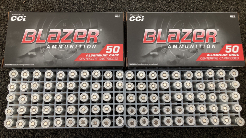 (100) Rnds. Blazer 9mm Luger Ammo