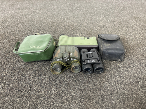 Pair of Tasco and Bushnell Binoculars as well as Ranging TLR 75