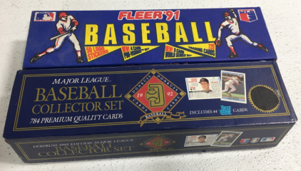 Fleer 91 Baseball Cards, Donruss 92 Major League Baseball Collection Set