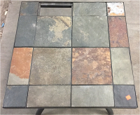 Metal and Stone Out Door Table