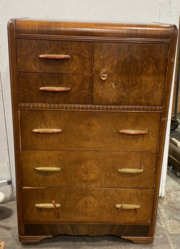 50”x32” Dark Brown Wooden Dresser