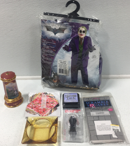 The Joker Costume, Distress ink, Oil Absorber, Ashtray, and more