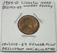 (4) 1953-1955 Lincoln Head Wheat Pennies (Brilliant Uncirculated) - 3